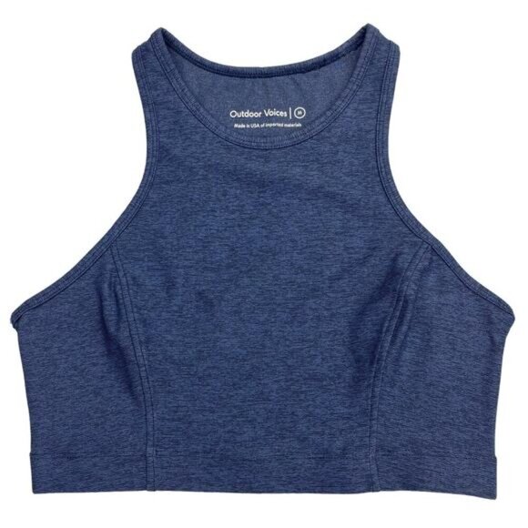 OUTDOOR VOICES Athena Crop Sz Medium Heather Blue - Picture 2 of 5